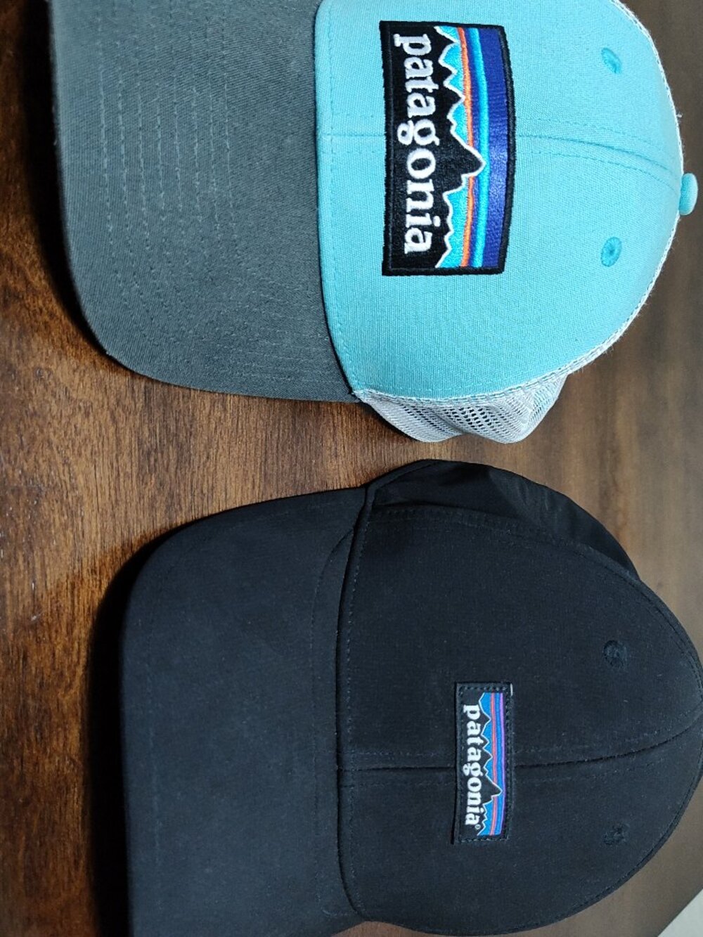 Patagonia P-6 Label Trad Cap Black NetPlus Snapback Hat LoPro Trucker teal lot